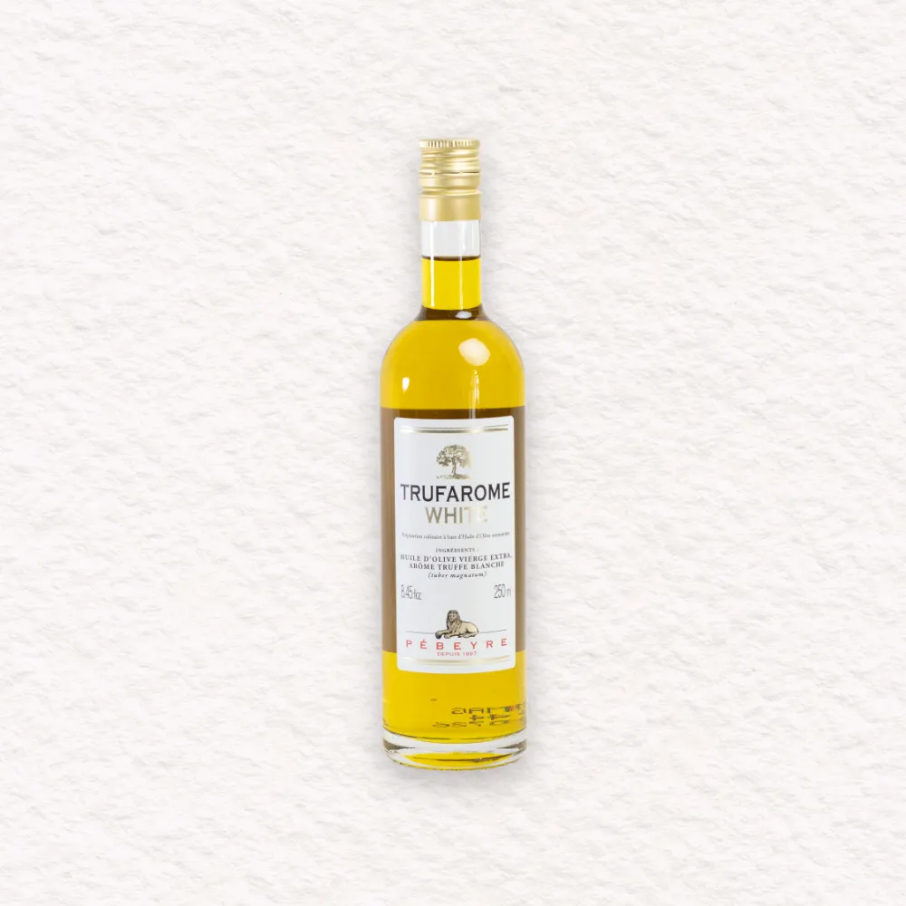 Bouteille d'huile d'olive arôme truffe blanche Pébeyre