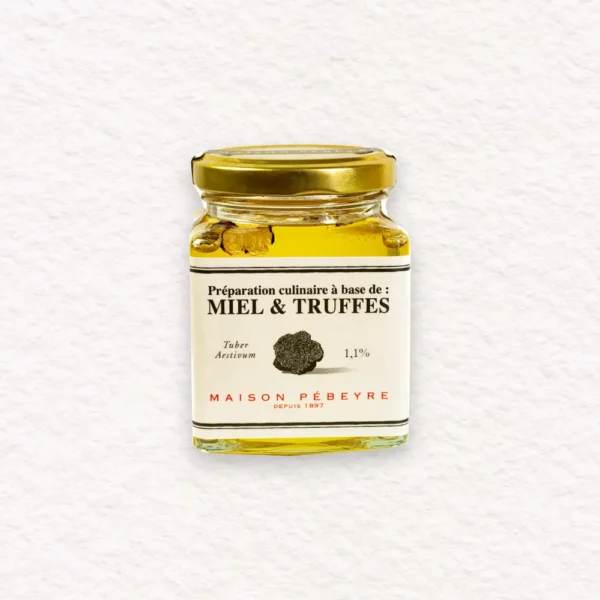 miel-fond-blanc Pot de miel à la truffe d'été Pébeyre